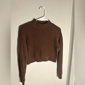 La Hearts cropped turtleneck sweater